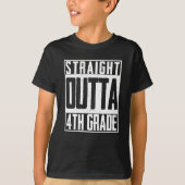 Straight Outta 4th Grade Afstuderen T-shirt (Voorkant)