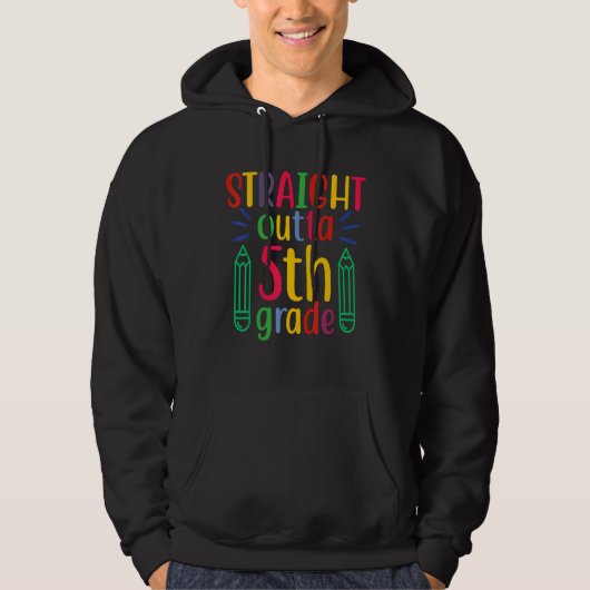 Straight Outta 5th Grade Hoodie (Voorkant)