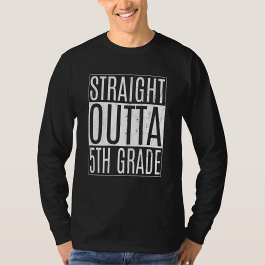 Straight Outta 5th Grade Tees Graduation Fifth Gra (Voorkant)