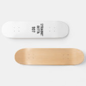 Straight Outta 907 Skateboard Deck - Texte noir (Horz)