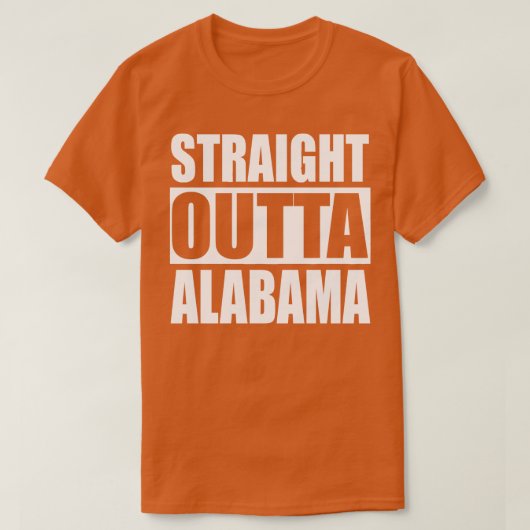 Straight Outta Alabama T-shirt (Design voorkant)