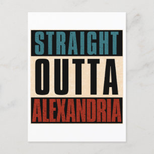 Straight Outta Alexandria Virginia VA Briefkaart