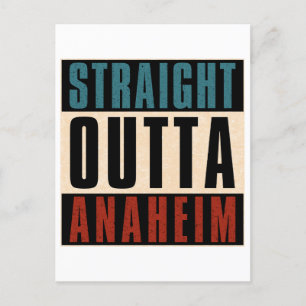 Straight Outta Anaheim California CA Briefkaart