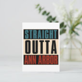 Straight Outta Ann Arbor Michigan MI Briefkaart (Staand voorkant)