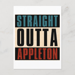 Straight Outta Appleton Wisconsin WI Briefkaart