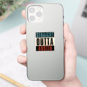 Straight Outta Austin Texas TX Verenigde Staten Sticker (Telefoon)