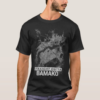 Straight Outta Bamako city map (GROTE AFDRUKKING) T-shirt