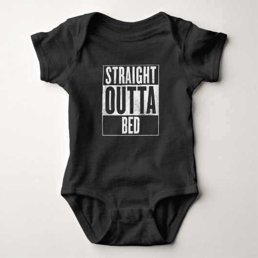 Straight Outta Bed Toddler Romper (Voorkant)