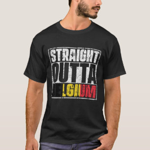 Straight Outta Belgium vlag T-shirt