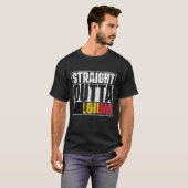 Straight Outta Belgium vlag T-shirt (Voorkant volledig)