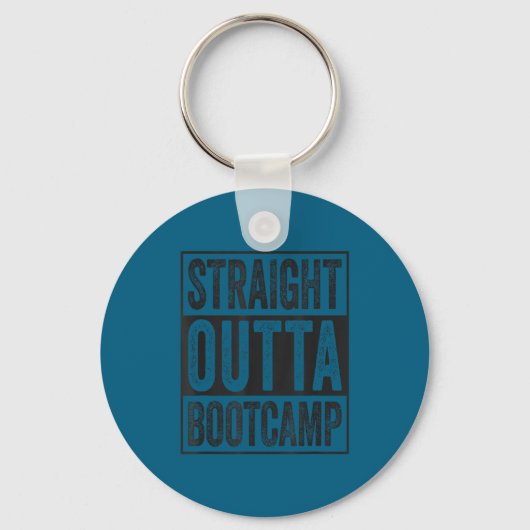 Straight outta bootcamp soldier basic training sleutelhanger (Voorkant)