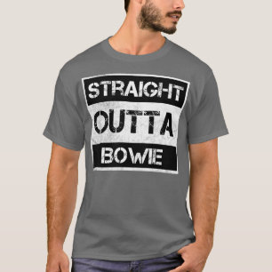 Straight Outta Bowie stad Maryland Vintage Distres T-shirt