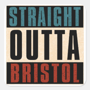 Straight Outta Bristol Connecticut CT Vierkante Sticker