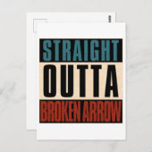 Straight Outta Broken Arrow Oklahoma OK Briefkaart (Voorkant / Achterkant)
