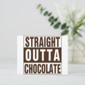 Straight Outta Brown Chocolate Briefkaart (Staand voorkant)