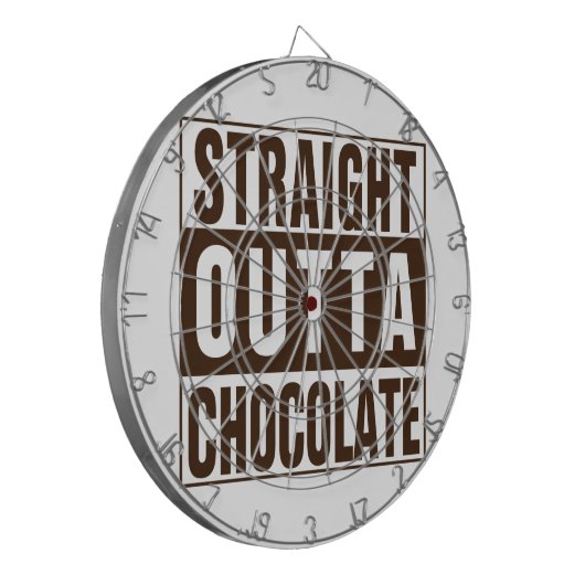 Straight Outta Brown Chocolate Dartbord (Voorkant Links)