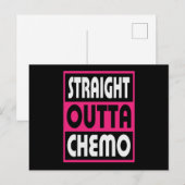 Straight Outta Chemo Breast Cancer Aankondigingskaart (Voorkant / Achterkant)
