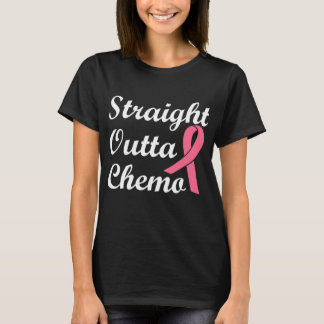 Straight Outta Chemo Pink Ribbon Breast Cancer T-shirt