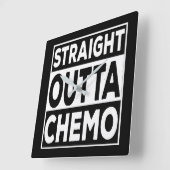 Straight Outta Chemo Vierkante Klok (Hoek)