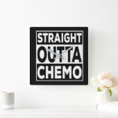 Straight Outta Chemo Vierkante Klok (Huis)