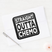 Straight Outta Chemo Vierkante Sticker (Envelop)