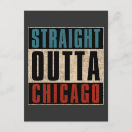 Straight Outta Chicago Illinois IL Verenigde State Briefkaart
