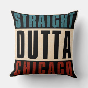 Straight Outta Chicago Illinois IL Verenigde State Kussen