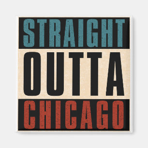 Straight Outta Chicago Illinois IL Verenigde State Magneet