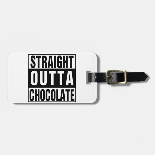 Straight Outta Chocolate Bagagelabel (Voorkant horizontaal)
