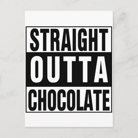 Straight Outta Chocolate Briefkaart (Voorkant)