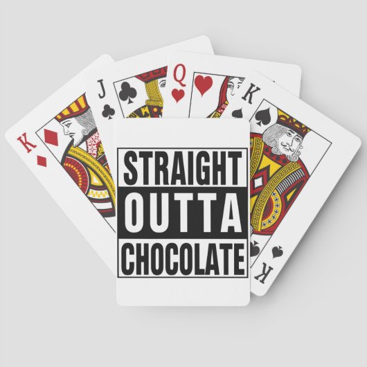 Straight Outta Chocolate Pokerkaarten (Achterkant)