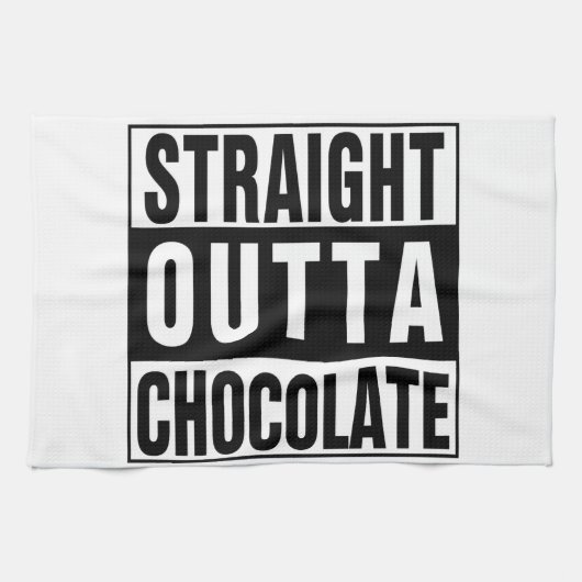 Straight Outta Chocolate Theedoek (Horizontaal)