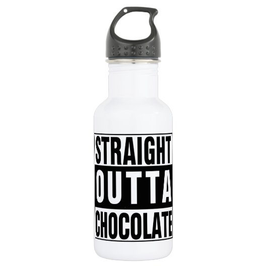 Straight Outta Chocolate Waterfles (Voorkant)