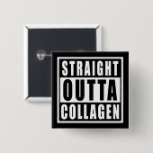 Straight Outta Collageen Vierkante Button 5,1 Cm (Voorkant /achterkant)