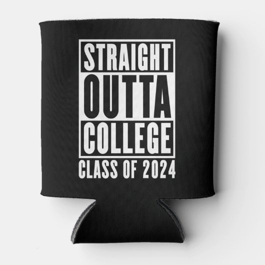 Straight Outta College Klasse van 2024 Blikjeskoeler (Voorkant)