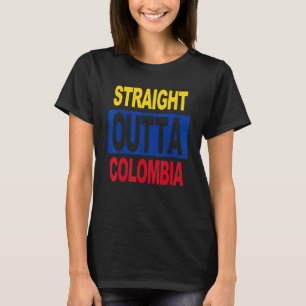 STRAIGHT OUTTA Colombiaanse vlag t-shirt