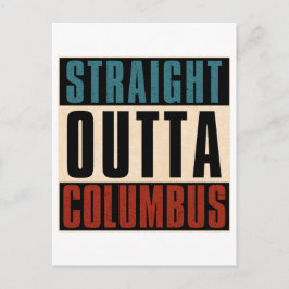 Straight Outta Columbus Ohio OH Verenigde Staten Feestdagenkaart