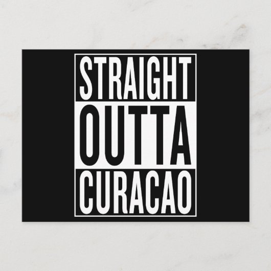 straight outta Curacao Briefkaart (Voorkant)