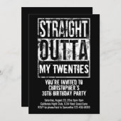 Straight Outta Custom 30e verjaardagsfeestje Kaart (Voorkant / Achterkant)