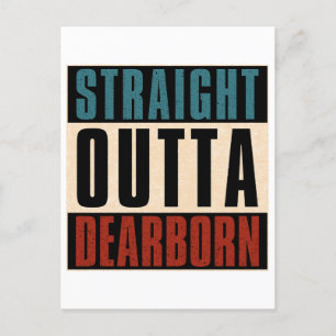 Straight Outta Dearborn Michigan MI Briefkaart