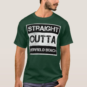 Straight Outta Deerfield Beach stad Florida Vintag T-shirt