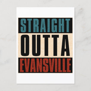 Straight Outta Evansville, Indiana, Verenigde Stat Briefkaart