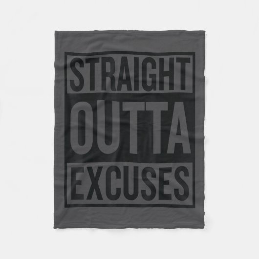Straight Outta Excuses Block Style Better Self Mot Fleece Deken (Voorkant)