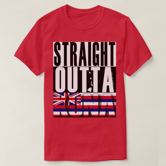 Straight Outta Hawaii State Flag beroemd gemaakt d T-shirt (Design voorkant)