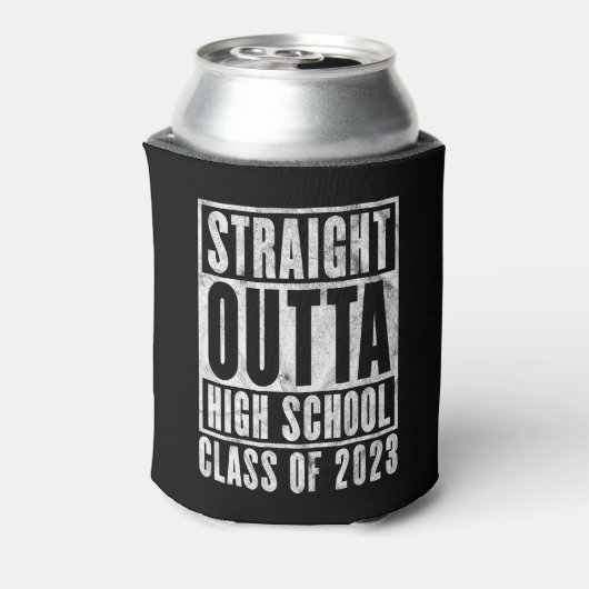 Straight Outta High School 2023 Verdrukte Versie Blikjeskoeler (Blikje Achterkant)