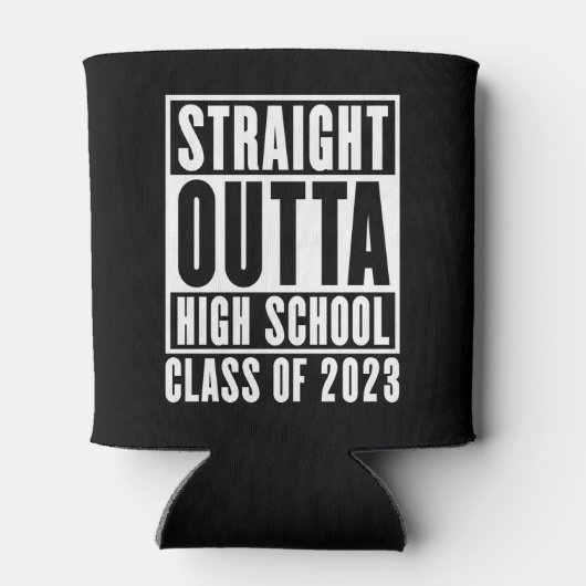 Straight Outta High School Class of 2023 Blikjeskoeler (Achterkant)