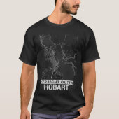 Straight Outta Hobart-stadskaart (GROTE AFDRUKKEN) T-shirt (Voorkant)