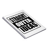 Straight Outta Ideas Funny Creatitivity-slogan Notitieboek (Rechterzijde)