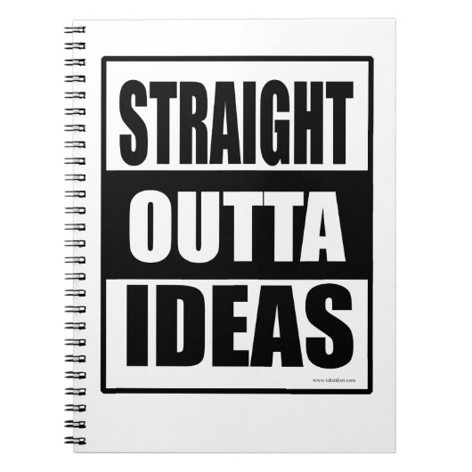 Straight Outta Ideas Funny Creatitivity-slogan Notitieboek (Voorkant)