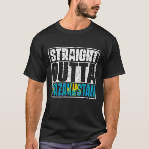 Straight Outta Kazachstan Flag T-shirt